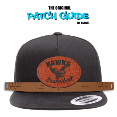Oval Patch Alignment Guide for hat patches