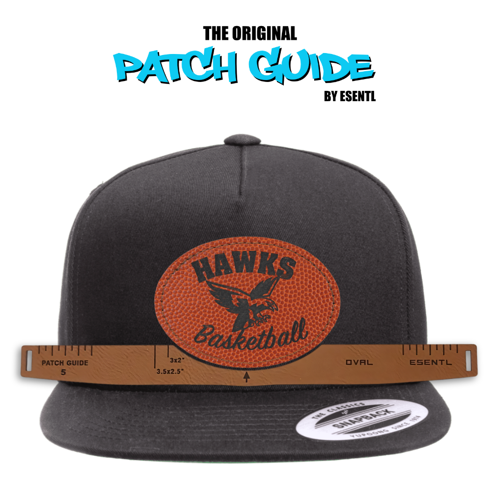 Oval Patch Alignment Guide for hat patches