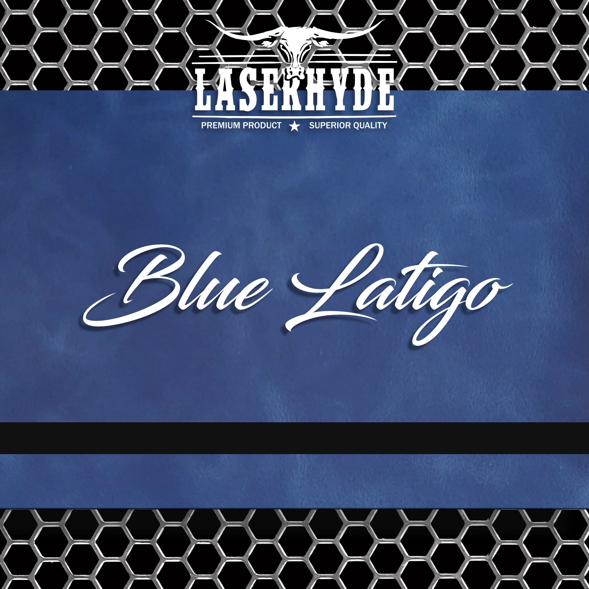 Blue Latigo Leatherette Sheets