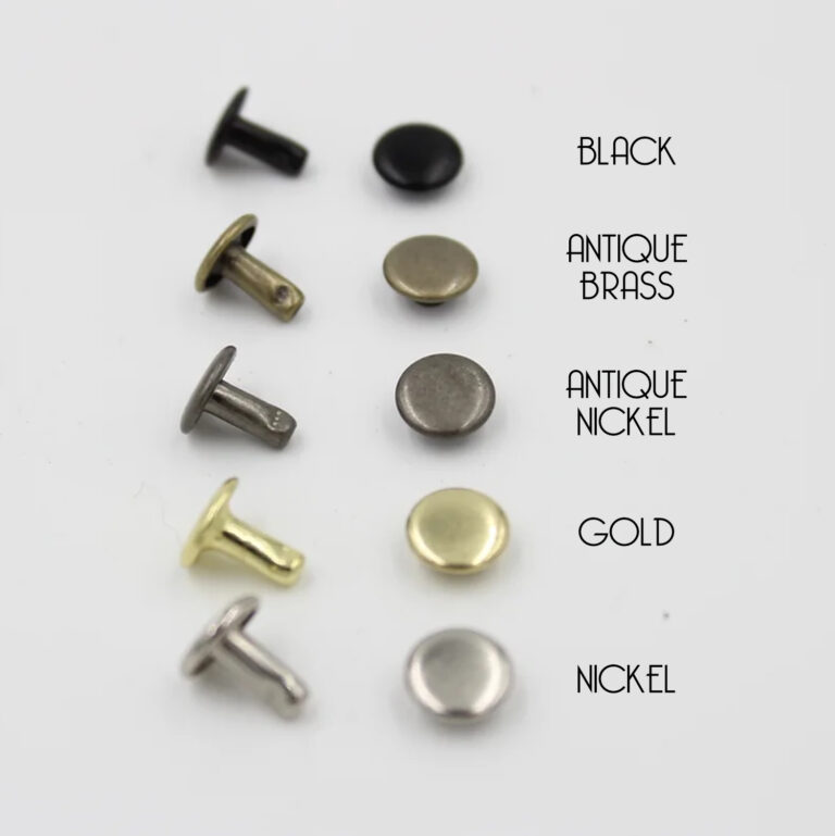 Premium Hat Patch Rivets: Double Cap 1/4