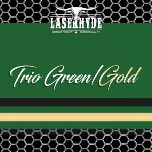 Green & Gold Leatherette Sheets 12×20 Laserhyde™ TRIO 1.85mm