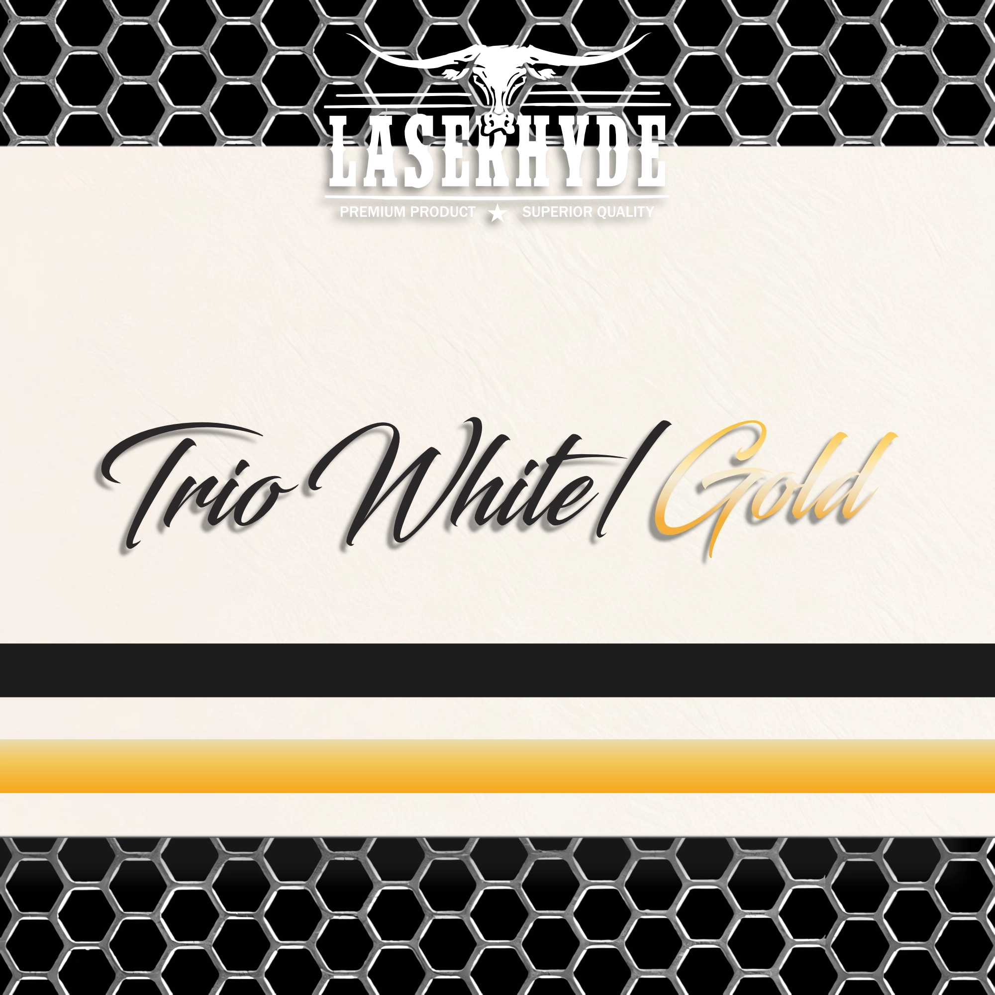 White | Gold Leatherette Sheets