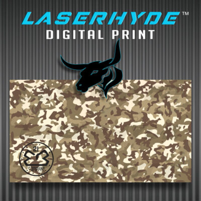 Brown Camo Printed Leatherette