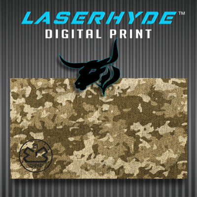 Brown-Mesh Camo Printed Leatherette Sheets 12x20