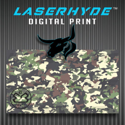 Green Camo Printed Leatherette Sheets 12x20