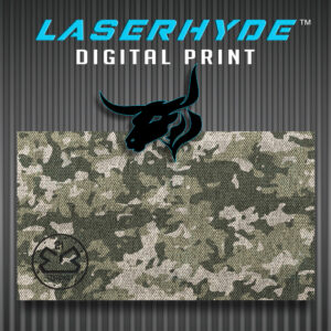 Grey-Mesh Camo Printed Leatherette Sheets 12x20
