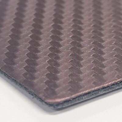 Laserhyde Deluxe™ Bronze Carbon Fiber Leatherette Sheet 12x18 - Image 3