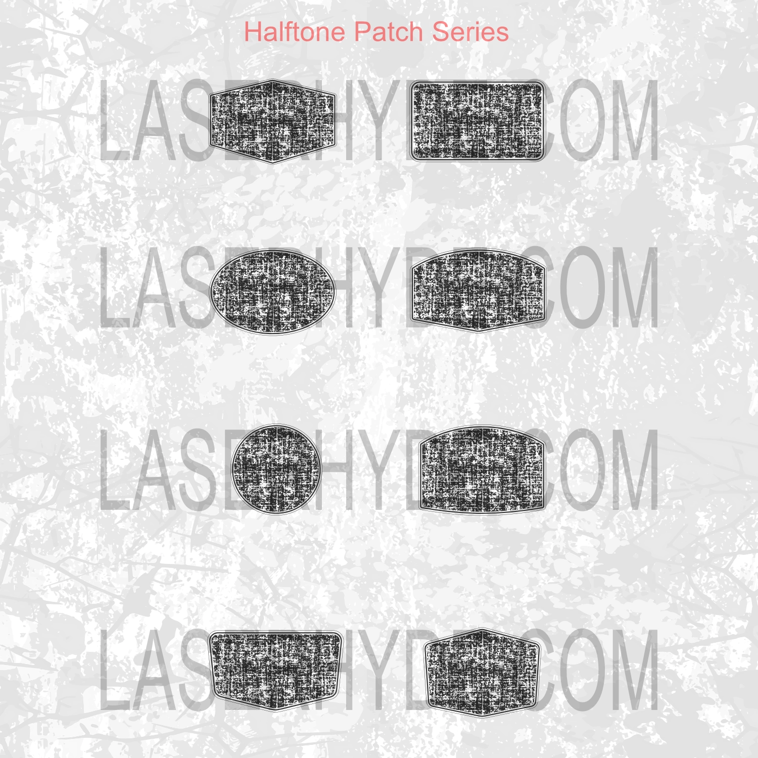 Grunge Matrix Hat Patch Graphic Set