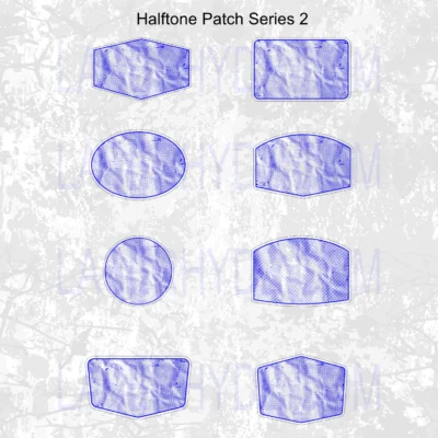 Crumbled Paper Halftone Patch Set