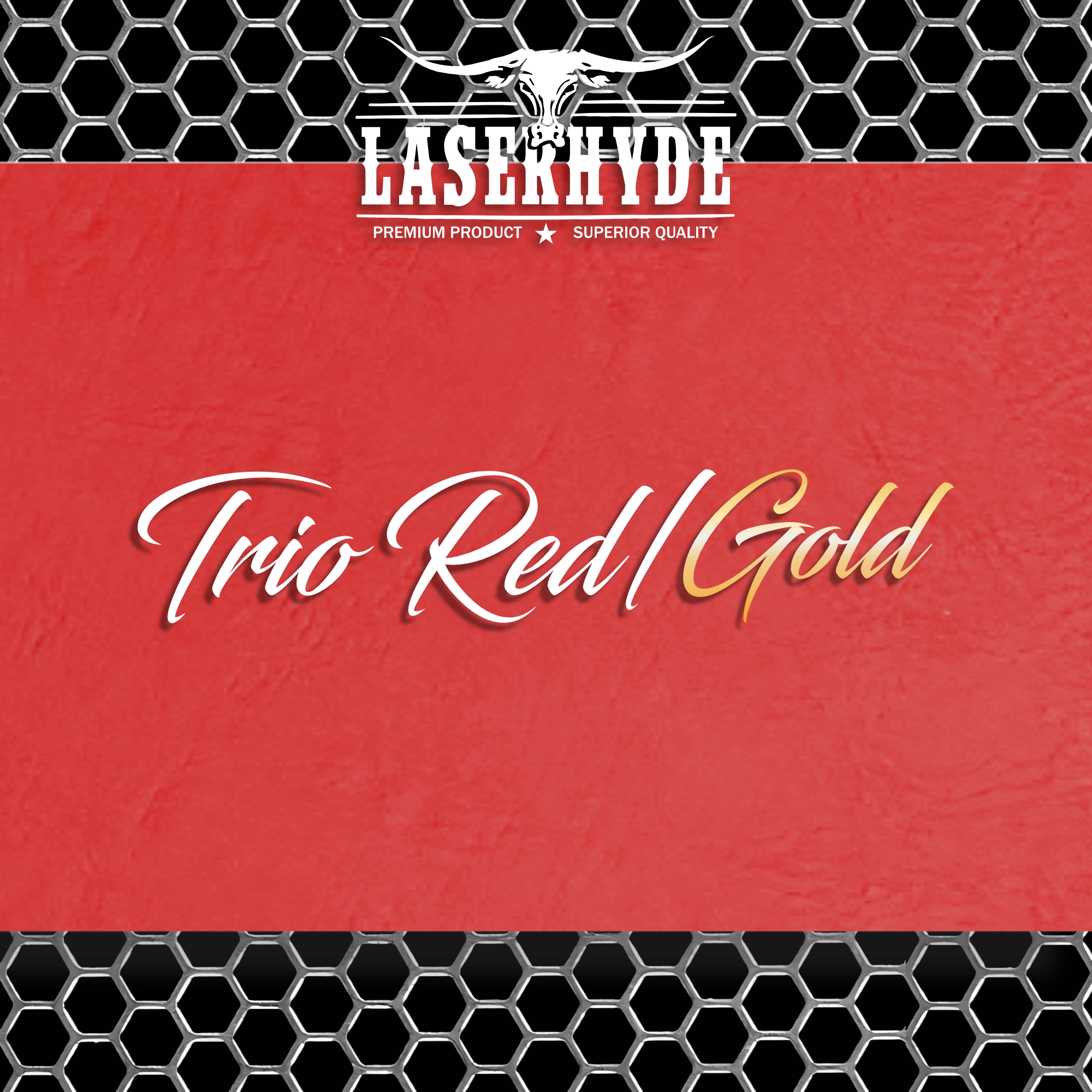 red & gold leatherette sheets 12x20