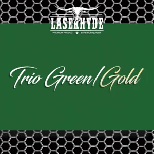 geen & gold leatherette sheets 12x20