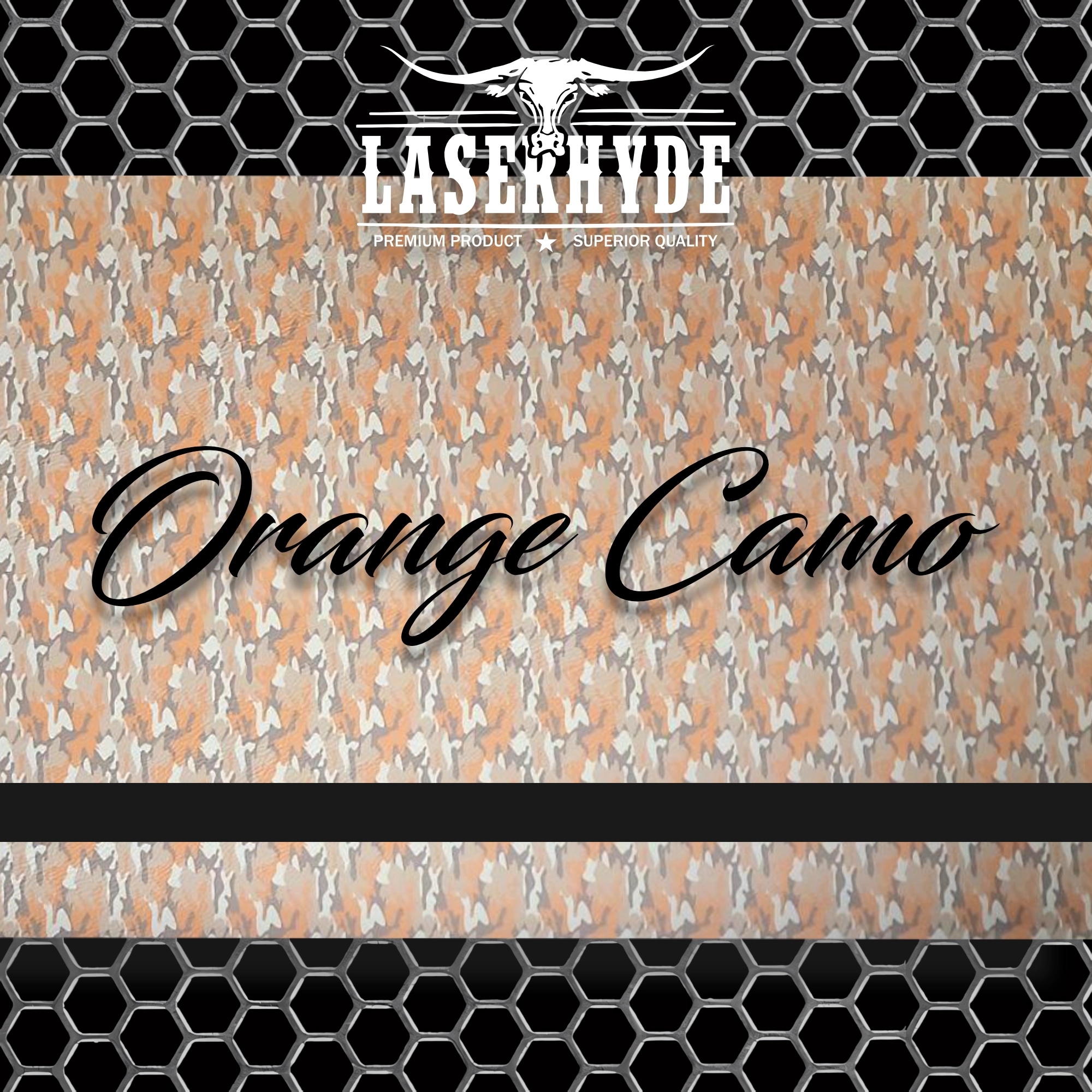Orange Camo Leatherette Sheets