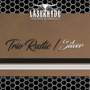 rustic brown and silver leatherette sheets