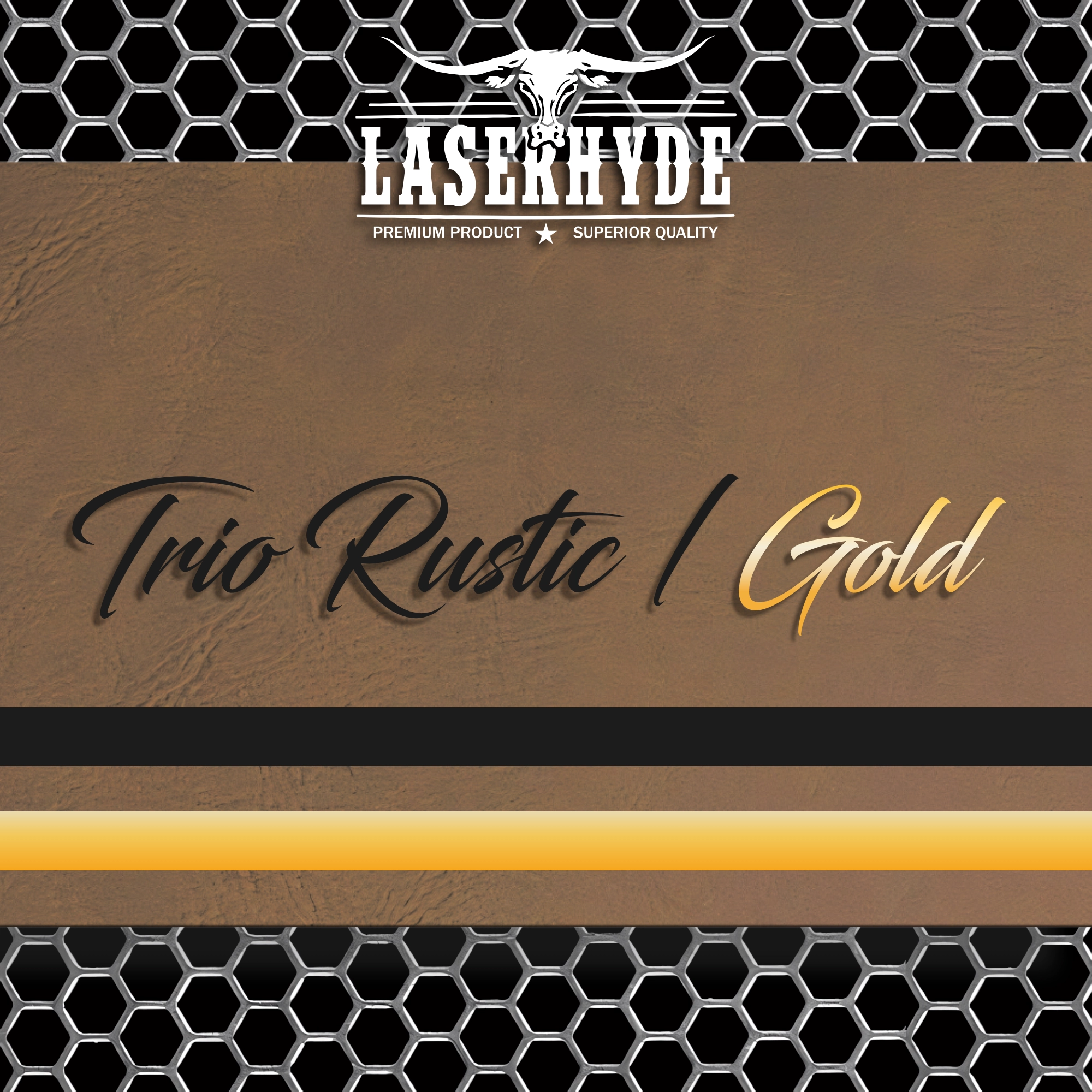 rustic brown and gold leatherette sheets